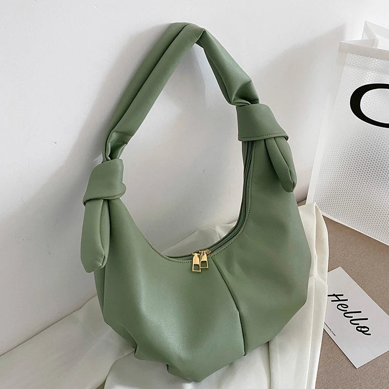 Women's Summer Half Moon Underarm Bag Casual Large Capacity Handbag