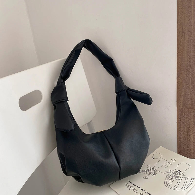 Women's Summer Half Moon Underarm Bag Casual Large Capacity Handbag