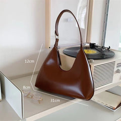Small Handbags Lady Shoulder Bag PU Leather Casual Hobos Bags