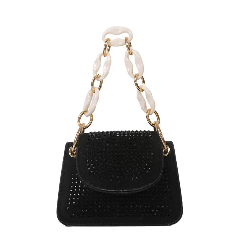 Women's Mini Bag Chain Messenger Diamond Small Square Bag