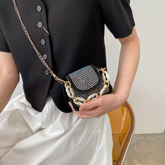 Women's Mini Bag Chain Messenger Diamond Small Square Bag