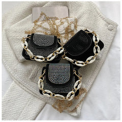 Women's Mini Bag Chain Messenger Diamond Small Square Bag