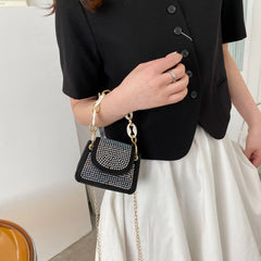 Women's Mini Bag Chain Messenger Diamond Small Square Bag