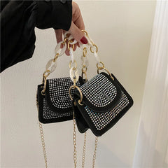 Women's Mini Bag Chain Messenger Diamond Small Square Bag