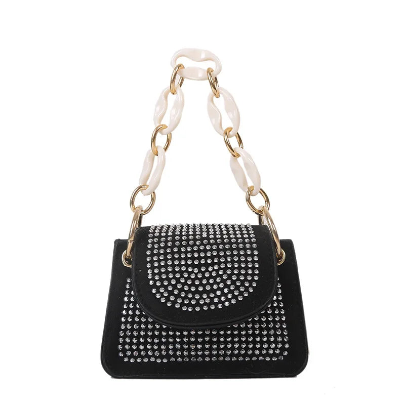 Women's Mini Bag Chain Messenger Diamond Small Square Bag