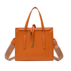 Women's PU Leather Shoulder Bag Cross Square Tote Handbag