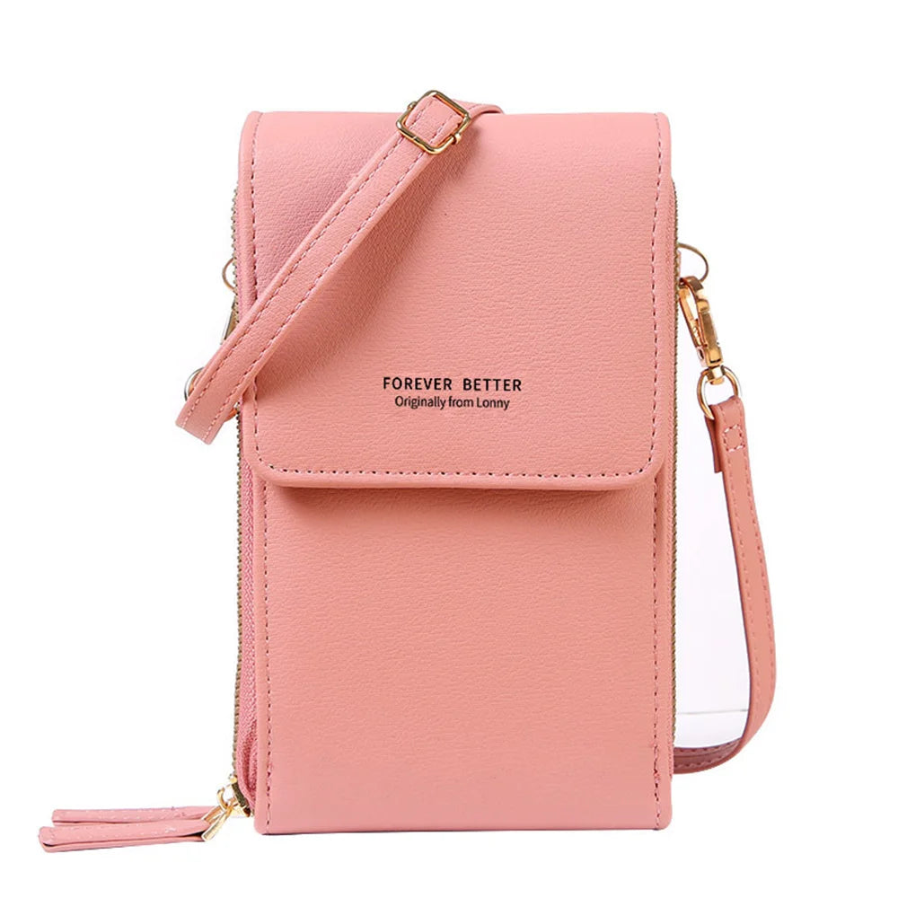 Small Crossbody Bag for Women Soft Leather Wallet Touch Screen Cell Phone Purse