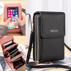 Small Crossbody Bag for Women Soft Leather Wallet Touch Screen Cell Phone Purse