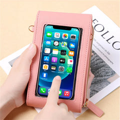 Small Crossbody Bag for Women Soft Leather Wallet Touch Screen Cell Phone Purse