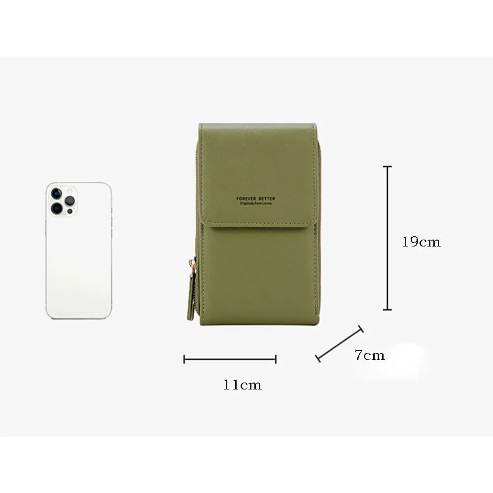 Small Crossbody Bag for Women Soft Leather Wallet Touch Screen Cell Phone Purse