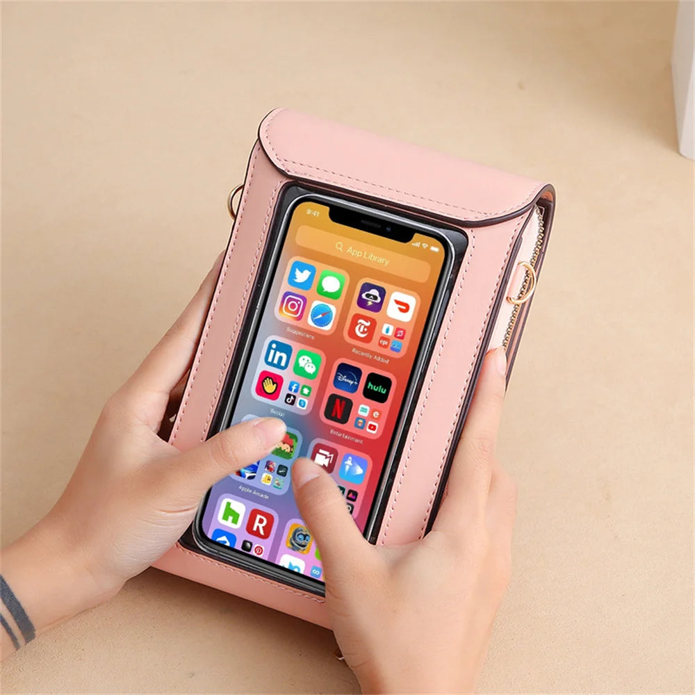 Women's Touch Screen Cell Phone Shoulder Bag Wallet Crossbody Bag