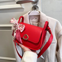 Women's Silk Ribbon Cross-Body Bag for Autumn Winter