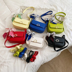 Women's Silk Ribbon Cross-Body Bag for Autumn Winter