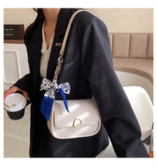 Women's Silk Ribbon Cross-Body Bag for Autumn Winter