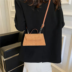 Corduroy Small Square Crossbody Bag for Women