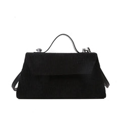 Corduroy Small Square Crossbody Bag for Women
