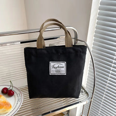 Canvas Large Capacity Casual Handbag for Women Top Handle Shopper Bags