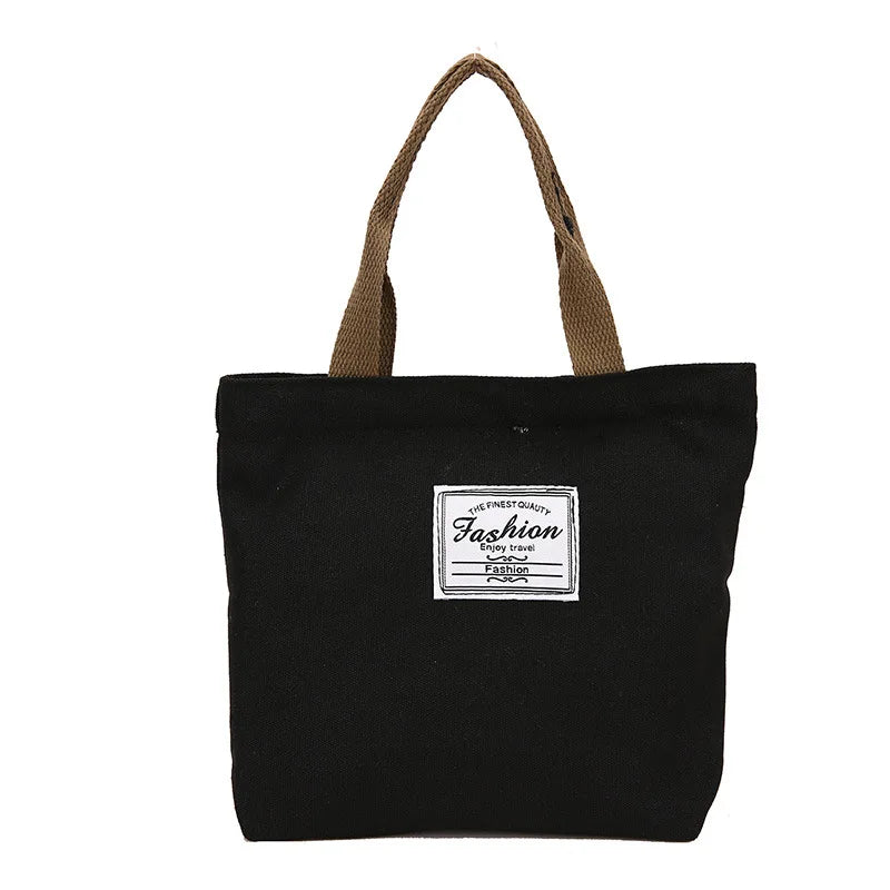 Canvas Large Capacity Casual Handbag for Women Top Handle Shopper Bags
