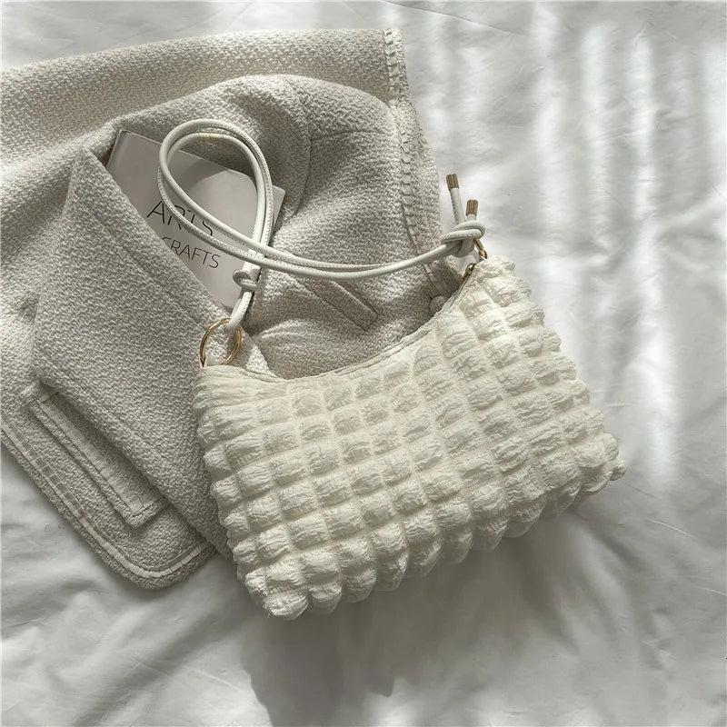 Women's Large Capacity Plaid Shoulder Underarm Bag