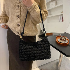 Women's Large Capacity Plaid Shoulder Underarm Bag