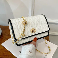 Small Square Shoulder Crossbody Bag Chain Winter Style