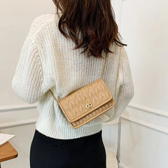 Small Square Shoulder Crossbody Bag Chain Winter Style