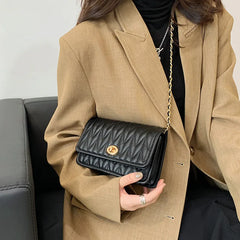 Small Square Shoulder Crossbody Bag Chain Winter Style