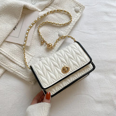 Small Square Shoulder Crossbody Bag Chain Winter Style