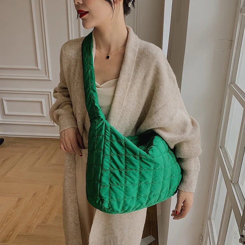 Women's Large Capacity Rhombus Hobo Shoulder Bag