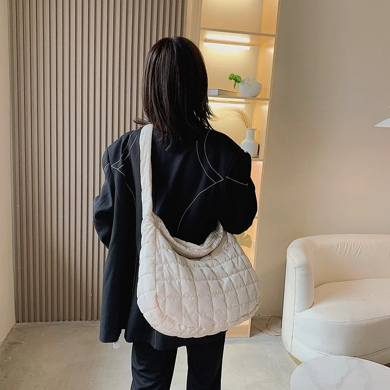 Women's Large Capacity Rhombus Hobo Shoulder Bag