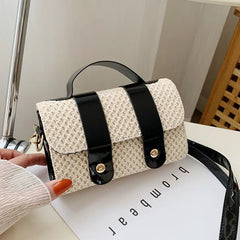 Women's Shoulder Bag Autumn Winter Contrast Portable Crossbody Casual Square Bag