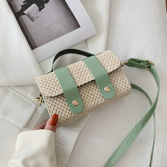 Women's Shoulder Bag Autumn Winter Contrast Portable Crossbody Casual Square Bag