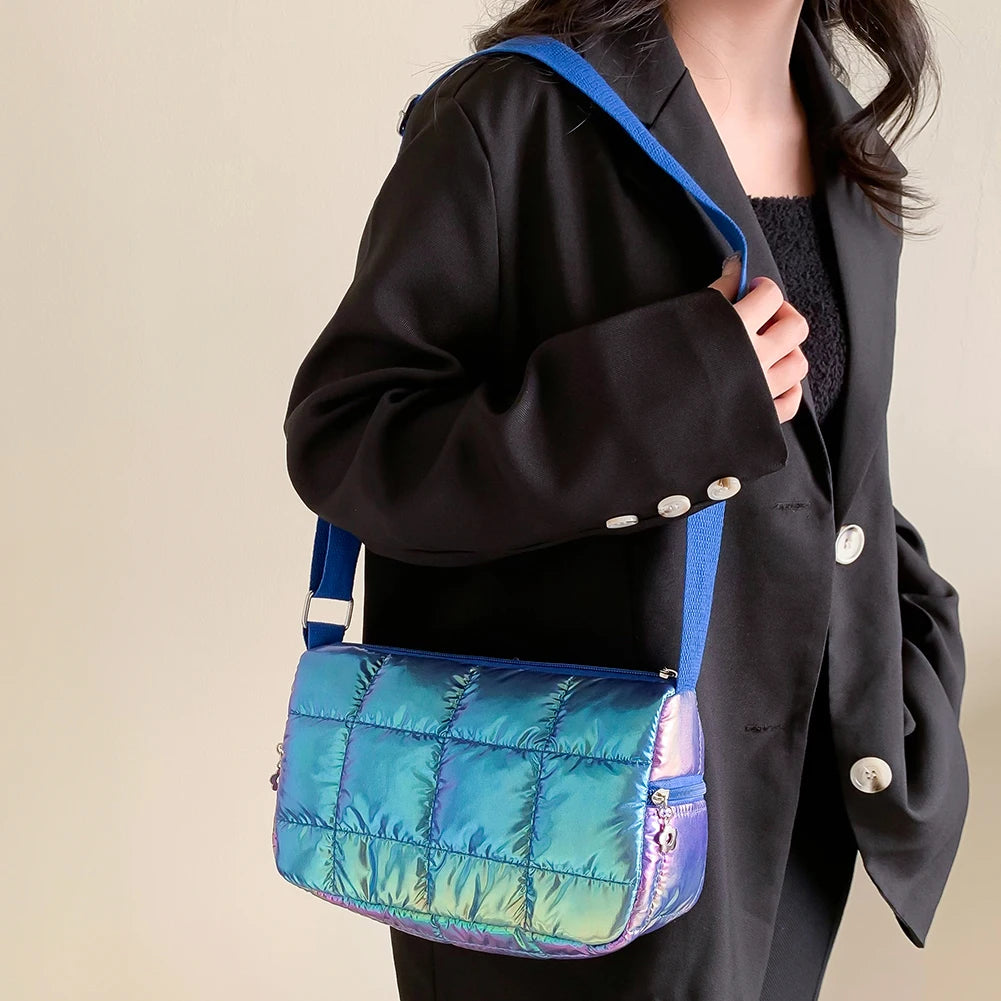 Women's Check Pattern Shoulder Bag Small Handbag Tote Purse