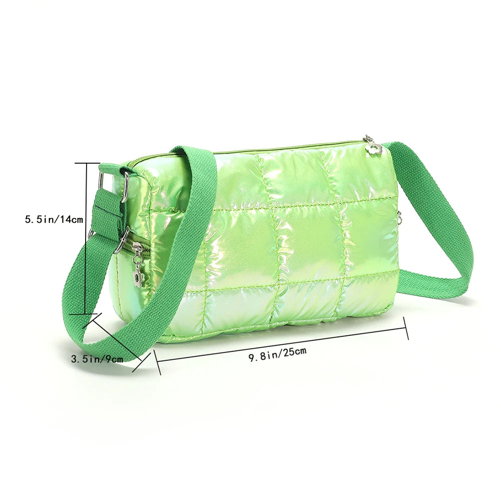 Women's Check Pattern Shoulder Bag Small Handbag Tote Purse