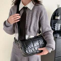 Women's Check Pattern Shoulder Bag Small Handbag Tote Purse