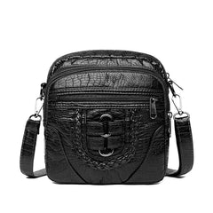 Women's Crossbody Bag High PU Leather Shoulder Zipper Messenger Casual
