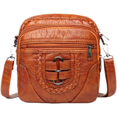 Women's Crossbody Bag High PU Leather Shoulder Zipper Messenger Casual