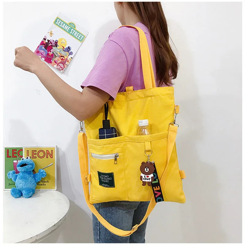 Canvas Crossbody Shoulder Bag Women's Tote Handbag