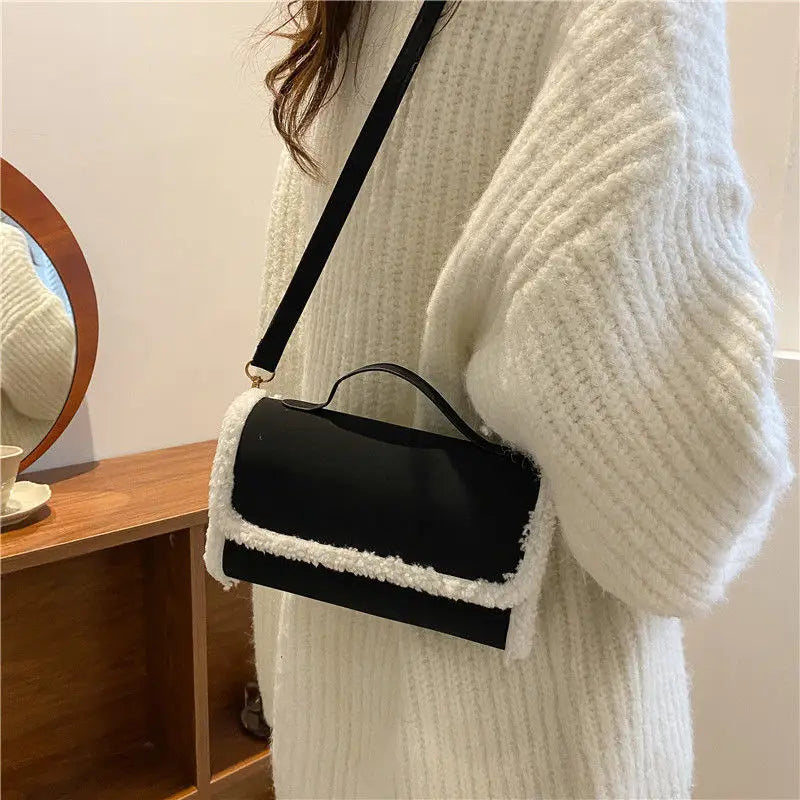 Women's Plush Winter Crossbody Camera Bag