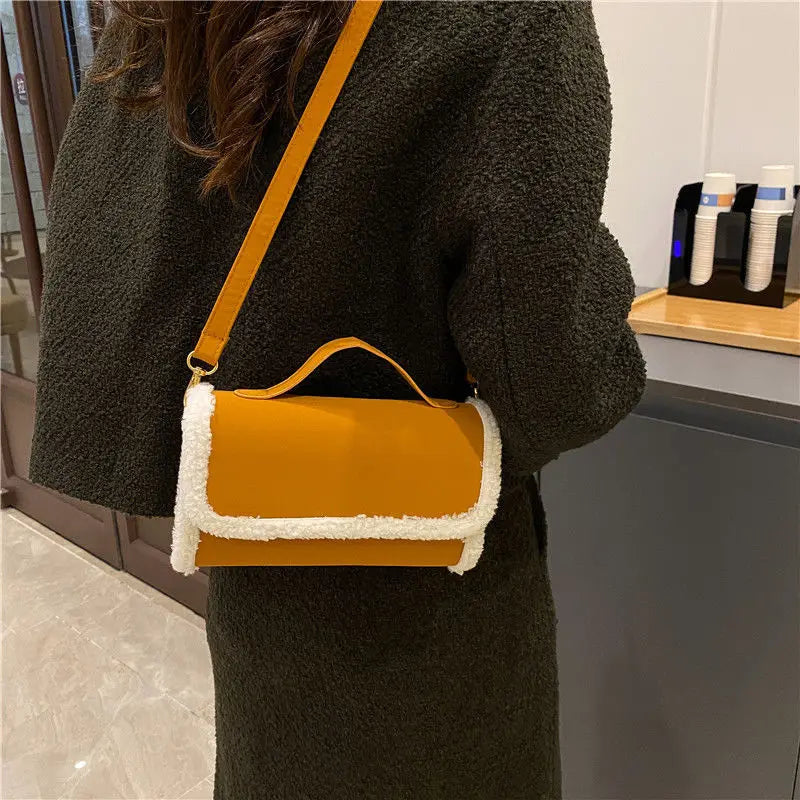 Women's Plush Winter Crossbody Camera Bag
