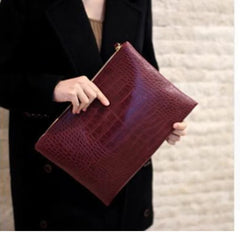 Crocodile Pattern Clutch Dinner Bag Envelope Package Women's Bag