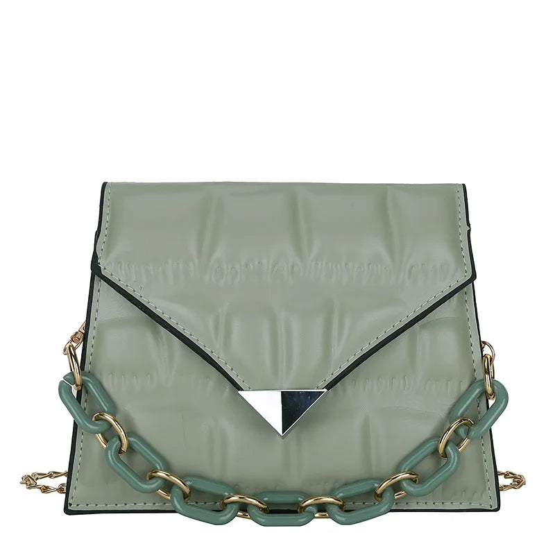 Small Square Crossbody Bag Chain Western Style for Women