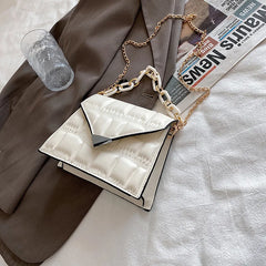 Small Square Crossbody Bag Chain Western Style for Women