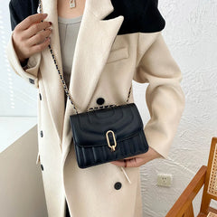 Women's Pleated Small Square Bags Crossbody Shoulder Casual