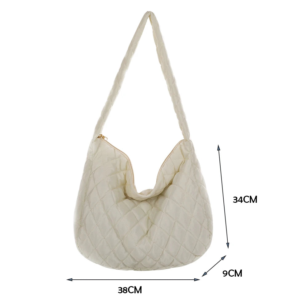 Women's Lattice Solid Cloud Shoulder Bag Quilted Autumn Winter Handbags