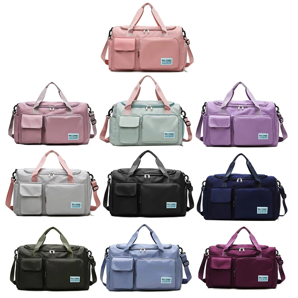 Women's Letter Patchwork Sports Bag Large Capacity Shoulder Crossbody