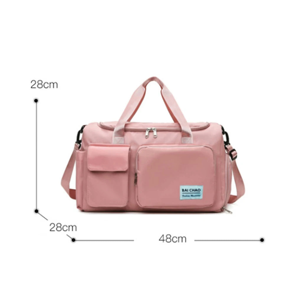 Women's Letter Patchwork Sports Bag Large Capacity Shoulder Crossbody