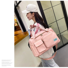 Women's Letter Patchwork Sports Bag Large Capacity Shoulder Crossbody