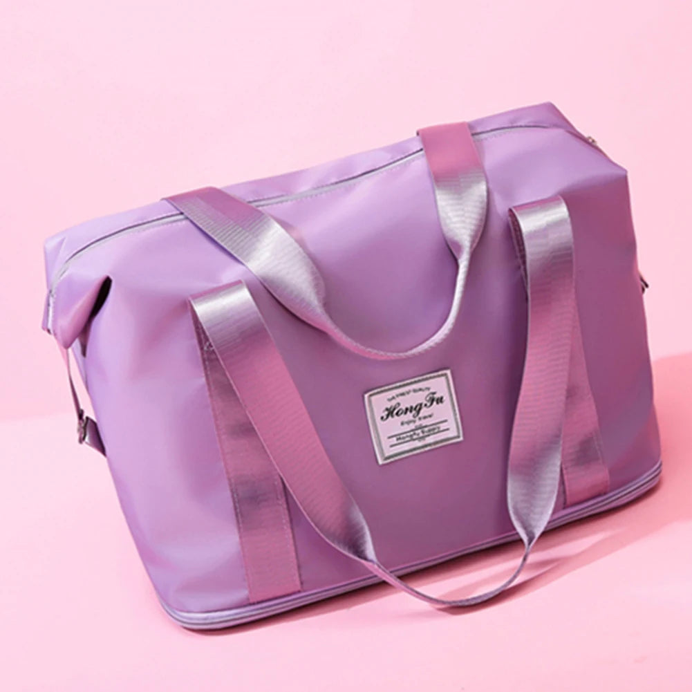 Patchwork Fitness Travel Shoulder Tote Bag for Women