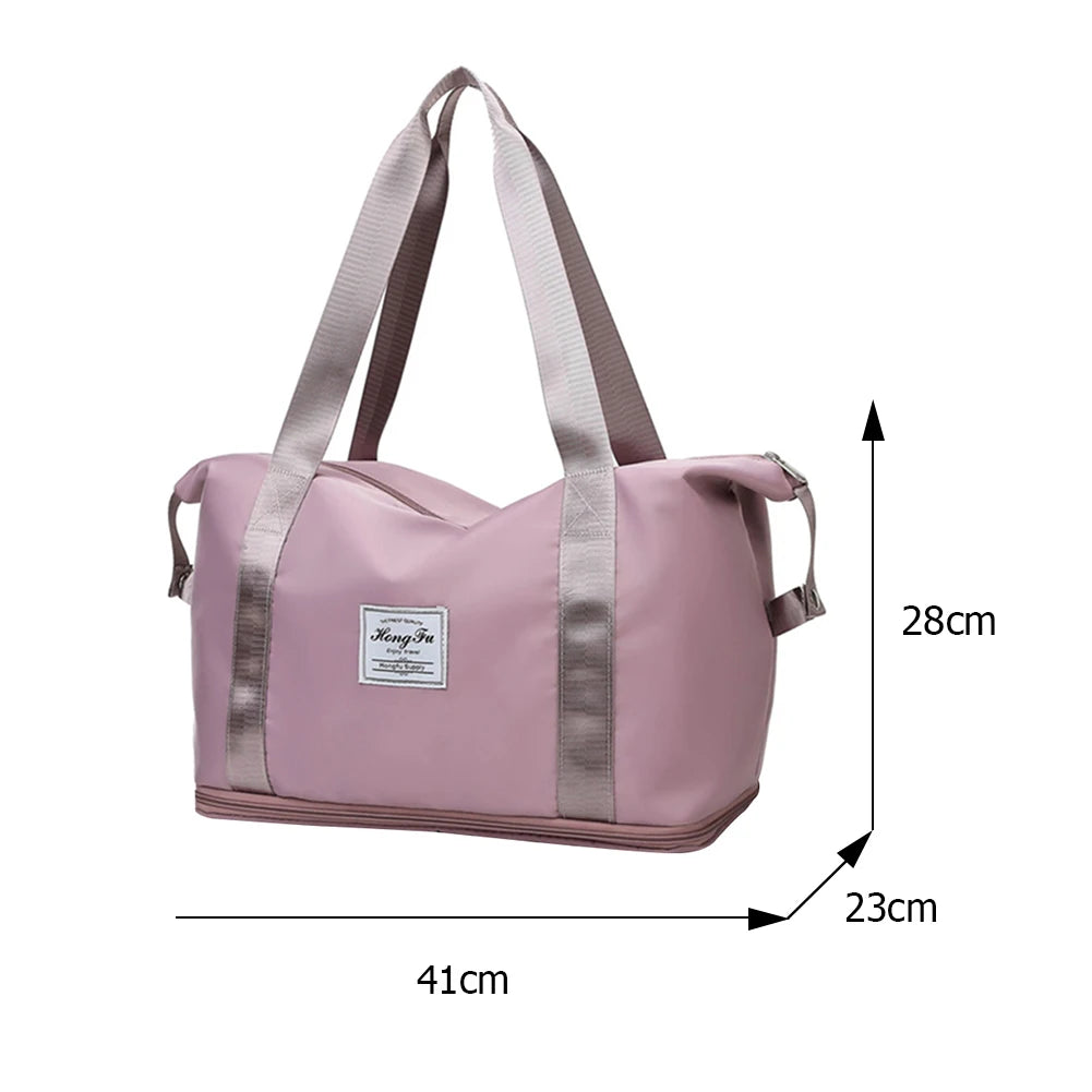 Patchwork Fitness Travel Shoulder Tote Bag for Women